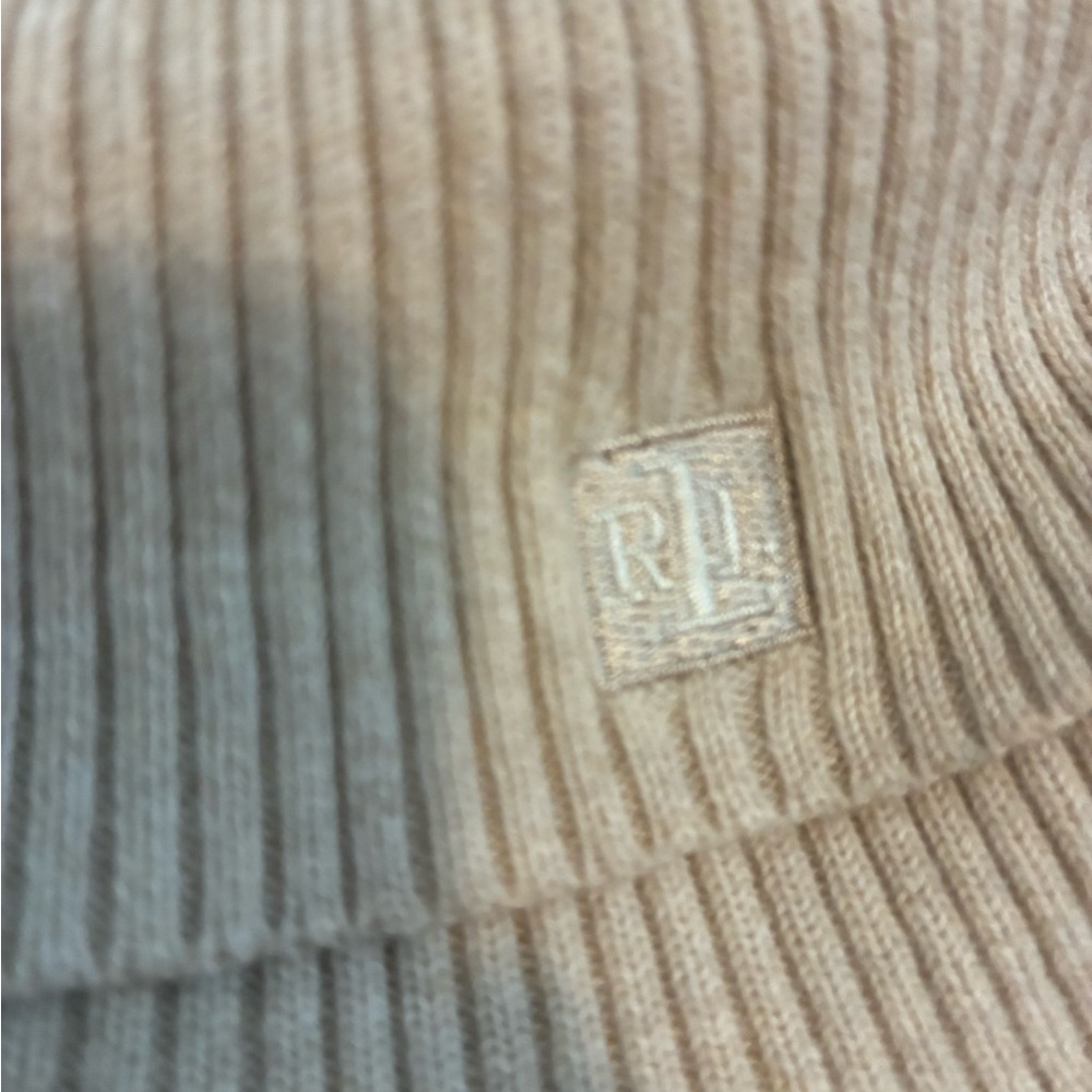 Ralph Lauren Ribbed Turtleneck Sweater - Beige - Picture 3 of 4